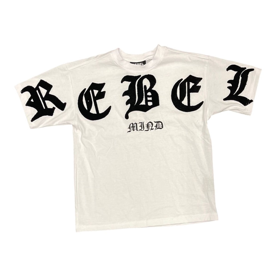 REBEL MINDS: Chenille Rebel Tee 852-B112